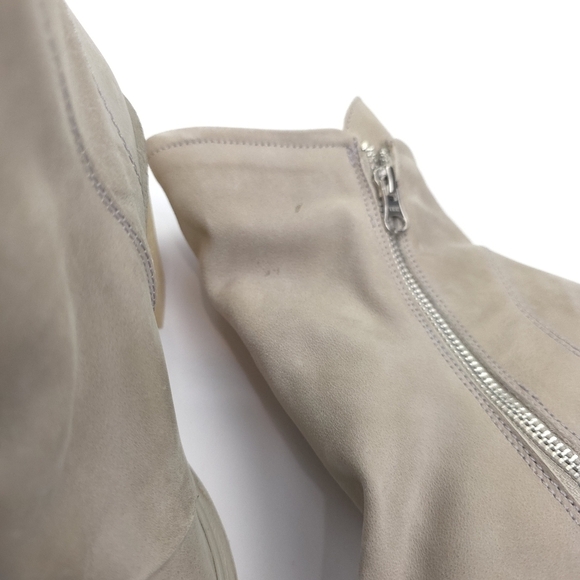 Free People Stylish Grey Beige Platform Boots Sz 38½ - Picture 12 of 16